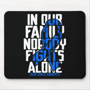 Tapis De Souris Colon Cancer Support Famille Bleu Colon Cancer