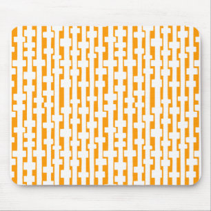 Tapis De Souris Colonnes Abstraites - Blanc sur Lt Orange