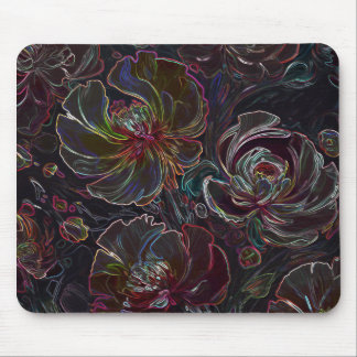 Tapis De Souris Coloré Abstrait Fleur Pad