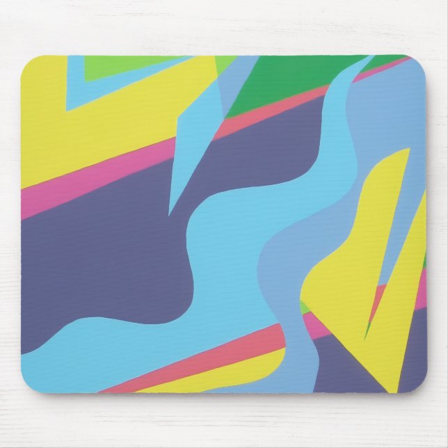 Tapis De Souris Colorful Abstract Shapes Mousepad (Devant)