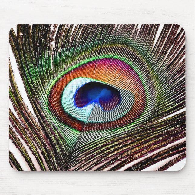 Tapis De Souris Colorful Copper Peacock Feather (Devant)