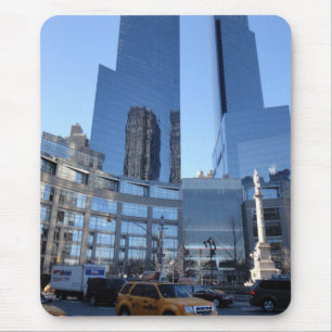Tapis De Souris Columbus Circle NYC New York Skyscrapers Taxi