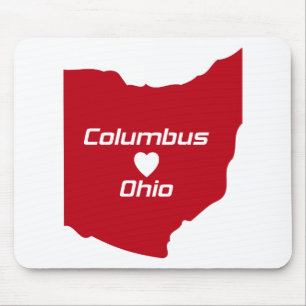 Tapis De Souris Columbus Ohio Heart T-Shirt U.S. Custom Ink
