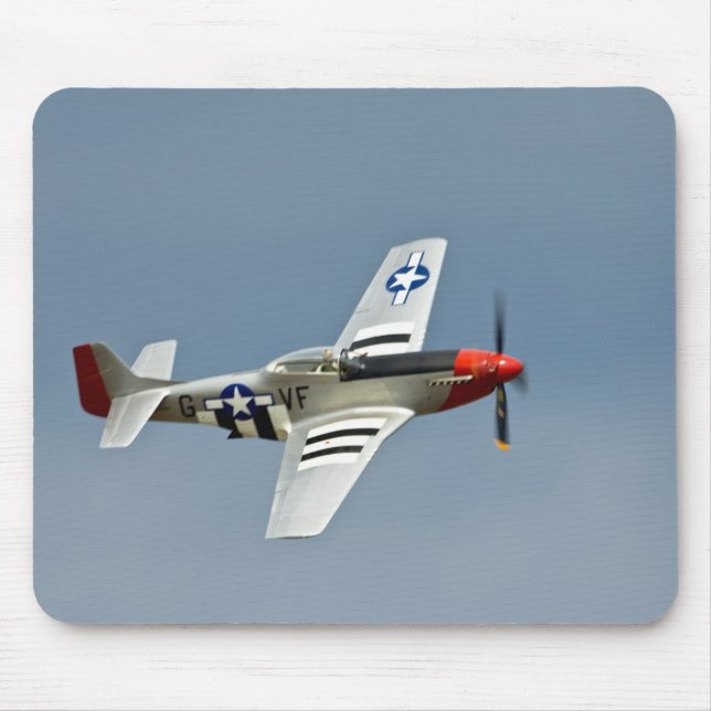Tapis De Souris Combattant de mustang de P-51D avec voler (Devant)