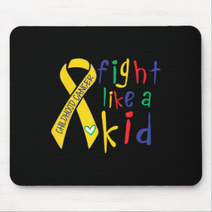 Tapis De Souris Combattre comme Kid Gold Ribbon Enfance Cancer Awa