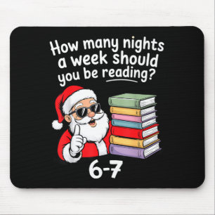 Tapis De Souris Combien de nuits de lecture Professeur 67 Noël Six