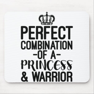 Tapis De Souris Combinaison Parfaite De Princesse Et De Guerrier