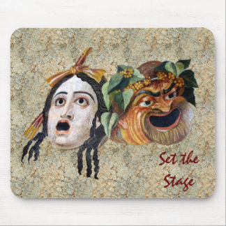 Tapis De Souris Comédie et tragédie Mousepad