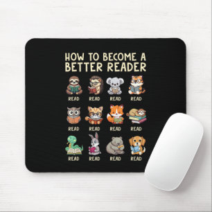 Tapis De Souris Comment Devenir un Meilleur Lecteur Livre Animaux 