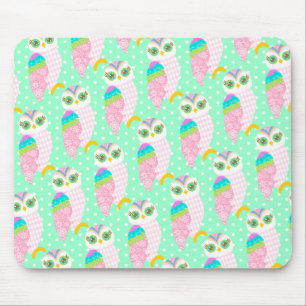 Tapis De Souris Comment maintenant hibou blanc - pois