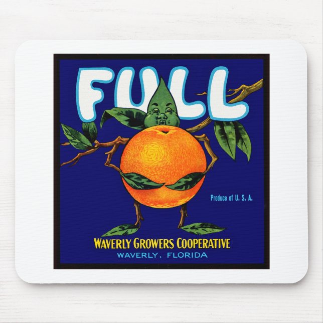 Tapis De Souris Complet - Étiquette orange (Devant)