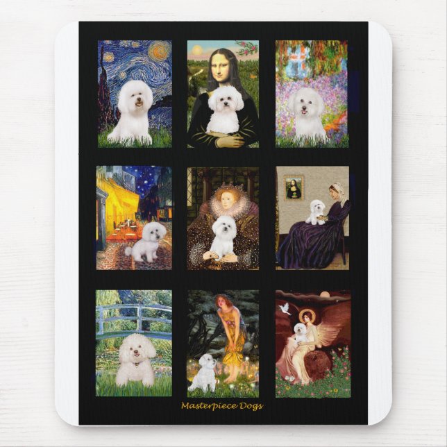 Tapis De Souris Composite de Bichon Frise d'art célèbre (Devant)