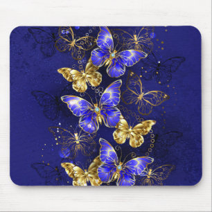 Tapis De Souris Composition with Sapphire Butterflies