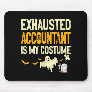 Tapis De Souris Comptable épuisé Cpa Halloween Drôle Comptable