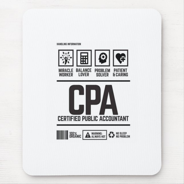 Tapis De Souris comptable public agréé - CPA (Devant)
