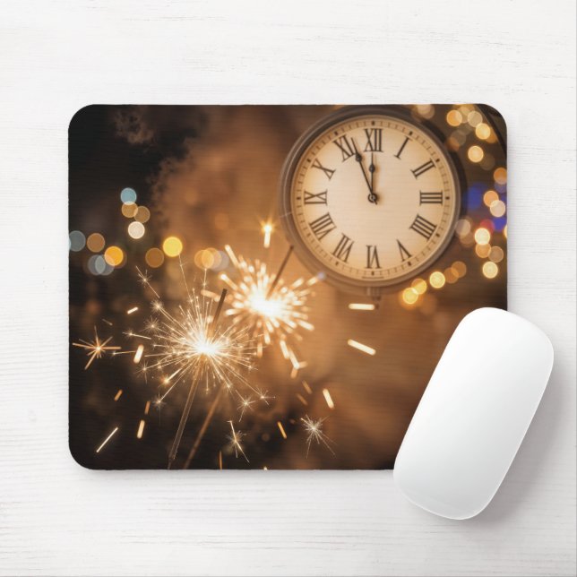 Tapis De Souris Compteur pour la Saint-Sylvestre avec Étoiles Bril (Avec souris)