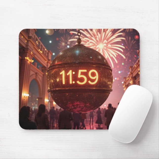 Tapis De Souris Compteur pour le Nouvel An avec Feux d'Artifice (Avec souris)