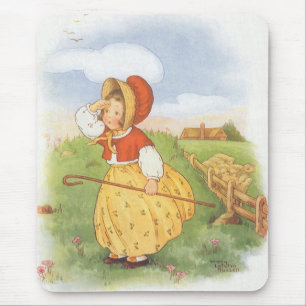 Tapis De Souris Comptine de la nurserie de Mère l'Oie vintage Litt