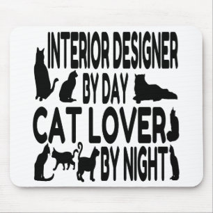 Tapis De Souris Concepteur d'intérieur Amoureux des chats
