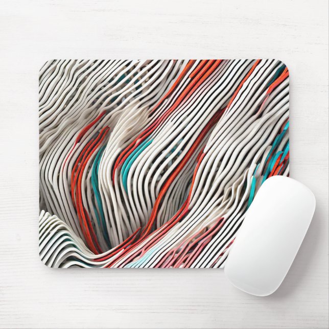 Tapis De Souris Conception 3D Abstraite (Avec souris)