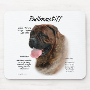 Tapis De Souris Conception (brindle) d'histoire de Bullmastiff