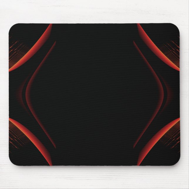 Tapis De Souris Conception d'abrégé sur rouge et noir (Devant)