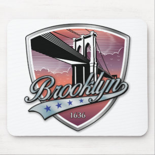 Tapis De Souris Conception d'argent de Brooklyn