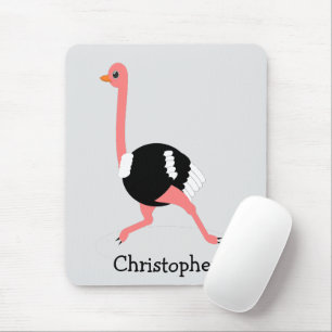 Tapis De Souris Conception d'autruche
