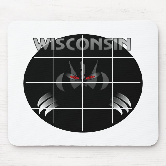 Tapis De Souris Conception de blaireau d'état du Wisconsin (Devant)