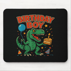 Tapis De Souris Conception de célébration de dinosaure de garçon d