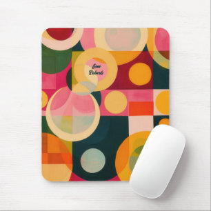 Tapis De Souris Conception de cercle abstrait