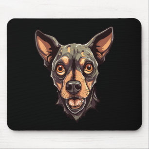 Tapis De Souris Conception de chien zombie Halloween drôle 2