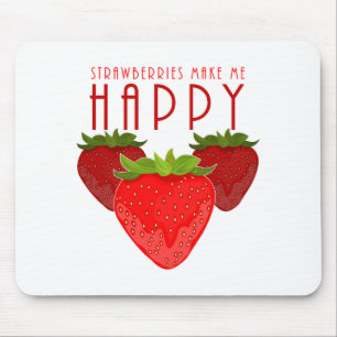 Tapis De Souris Conception de citation de fraise mignonne   Fruit 