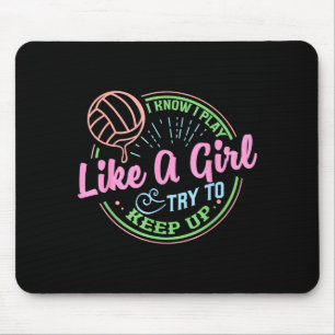 Tapis De Souris Conception de citation de volley-ball pastel pour