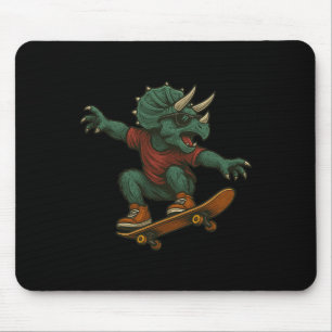 Tapis De Souris Conception de dinosaure Triceratops de skateboard 