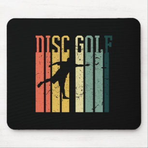 Tapis De Souris Conception de disque de golf de style rétro vintag
