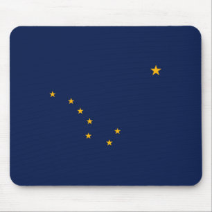 Tapis De Souris Conception de drapeau d'état de l'Alaska