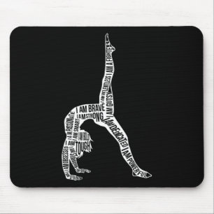 Tapis De Souris Conception de filles acrobatiques de cheerleading