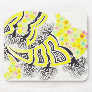 Tapis De Souris Conception de fractale-style de primevère