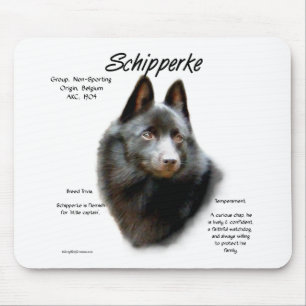 Tapis De Souris Conception de l'historique de Schipperke