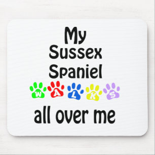 Tapis De Souris Conception de marche Sussex Spaniel