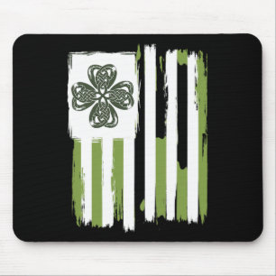 Tapis De Souris Conception de nœud celtique trèfle à quatre feuill