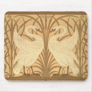 Tapis De Souris Conception de papier peint de cygne