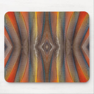 Tapis De Souris conception de plume d'Ara scarlet