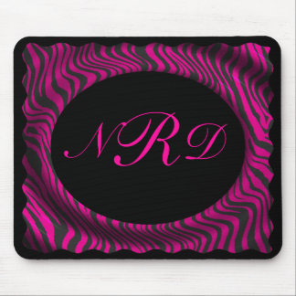 TAPIS DE SOURIS CONCEPTION DE RAYURE DE MONOGRAMMED-MOUSEPAD-ZEBRA