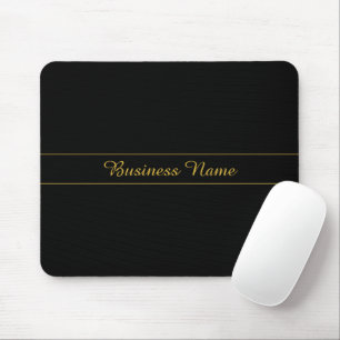 Tapis De Souris Conception de texte personnalisable simple or et n