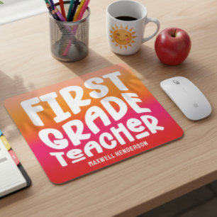 Tapis De Souris Conception de texte pour enseignant de première an