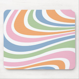 Tapis De Souris Conception de vague rétro