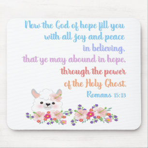 Tapis De Souris Conception de verset biblique Romains 15