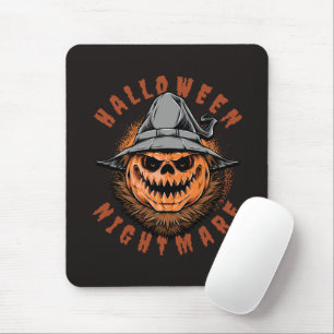 Tapis De Souris Conception d'épouvantail de citrouille d'Halloween